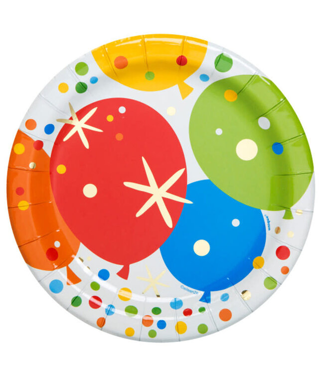 UNIQUE INDUSTRIES INC Glitzy Gold Birthday Dessert Plates-8ct