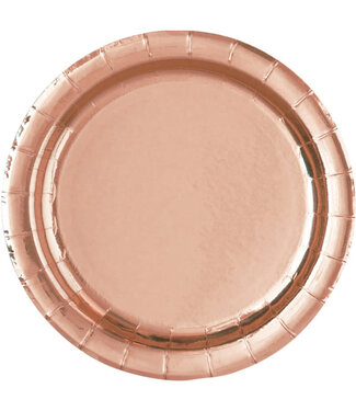 UNIQUE INDUSTRIES INC Rose Gold Dessert Plates-7in-8ct
