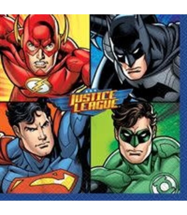 UNIQUE INDUSTRIES INC DC Comics Justice League™ Luncheon Napkins - 16 Pc.16CT LUN JUSTICE LEAGUE