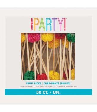 UNIQUE INDUSTRIES INC Fruit Picks, 4 Inches, 50 Count