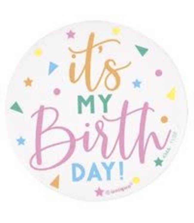 UNIQUE INDUSTRIES INC "It's My Birthday" Round 3" Badge