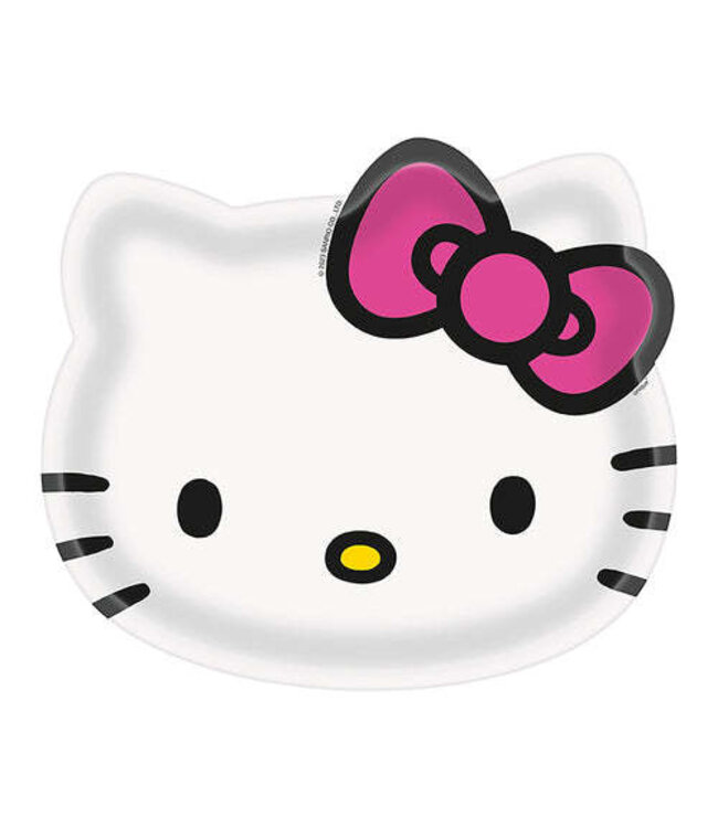 UNIQUE INDUSTRIES INC Hello Kitty-Shaped Paper Dinner Plates - 8 Ct.