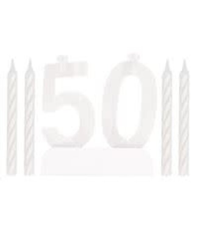 UNIQUE INDUSTRIES INC Light-Up Flashing 50 Shaped Plastic Candle HolderR