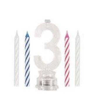 UNIQUE INDUSTRIES INC Light-Up Flashing 3 Shaped Plastic Candle Holder