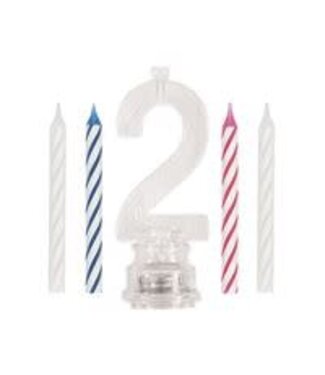 UNIQUE INDUSTRIES INC Light-Up Flashing 2 Shaped Plastic Candle Holder