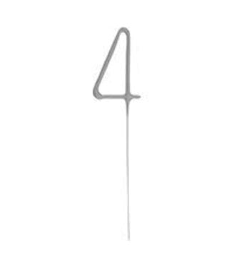 UNIQUE INDUSTRIES INC Number 4 Sparkler Flame Cake Candle