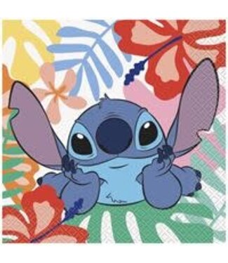 Unique Industries Lilo and Stitch "Reclining Stitch" Luncheon Napkins - 16 Count