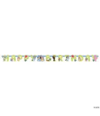 UNIQUE INDUSTRIES INC 6 ft. x 5" Bluey Party Jointed Ready-to-Hang Banner Decoration