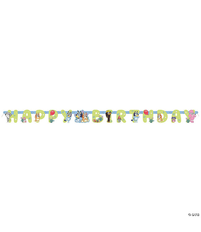 UNIQUE INDUSTRIES INC 6 ft. x 5" Bluey Party Jointed Ready-to-Hang Banner Decoration