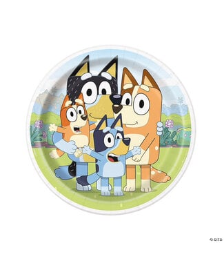 UNIQUE INDUSTRIES INC 9" Bluey Party Disposable Paper Dinner Plates - 8 Ct.