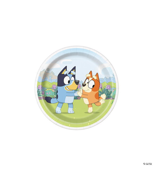 UNIQUE INDUSTRIES INC 7" Bluey Party Disposable Paper Dessert Plates - 8 Ct.