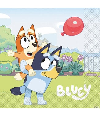 UNIQUE INDUSTRIES INC Bluey Party Disposable Paper Luncheon Napkins - 16 Ct.
