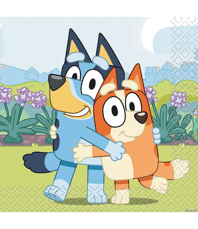 UNIQUE INDUSTRIES INC Bluey Party Disposable Paper Beverage Napkins - 16 Ct.