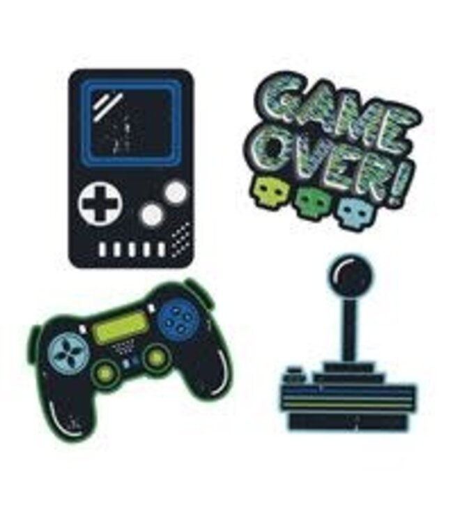 UNIQUE INDUSTRIES INC Gamer Birthday Assorted Wall Decals - 4 Pcs