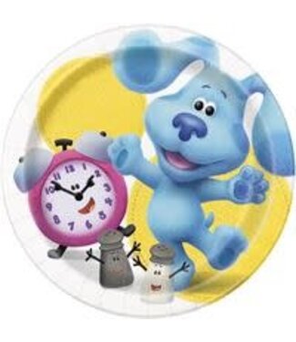 UNIQUE INDUSTRIES INC 7 in. Blues Clues Round Dessert Plates, 8 Count