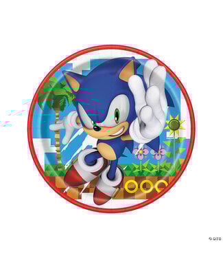 Unique Industries 9" Sonic the Hedgehog™ Party Disposable Paper Dinner Plates - 8 Ct.