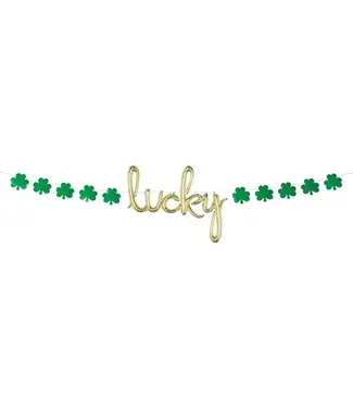 ANAGRAM Shamrock Banner & Lucky Airfilled Foil