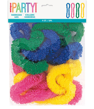 UNIQUE INDUSTRIES INC Unique Hawaiian Leis - 4 Count, Multicolor