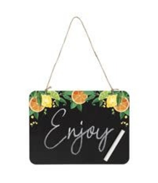 UNIQUE INDUSTRIES INC Citrus Fruit Plastic Hanging Chalkboard