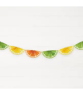 UNIQUE INDUSTRIES INC Citrus Fruit Paper Fan Garland-8ft