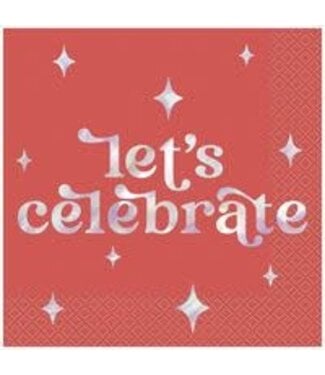 UNIQUE INDUSTRIES INC Summer Disco Luncheon Napkins "Let's Celebrate"-16ct