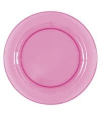 UNIQUE INDUSTRIES INC Pink Translucent Plastic Plates 10in-4ct