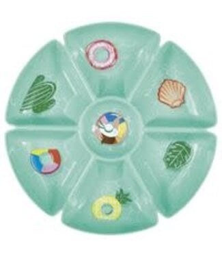 Unique Industries Summer Fun Portioned Serving Tray