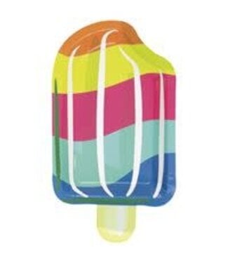 Unique Industries Ice Pop Shaped Plates 5in X 8.9in, 8ct