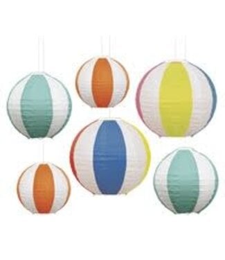 Unique Industries Summer Fun Paper Lanterns-6ct