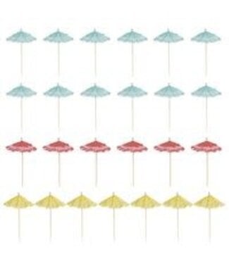 UNIQUE INDUSTRIES INC Summer Fun Paper Drink Umbrellas - 6 count