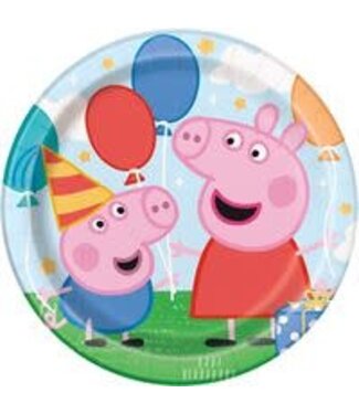 UNIQUE INDUSTRIES INC Peppa Pig Dinner Plates - 8 Count