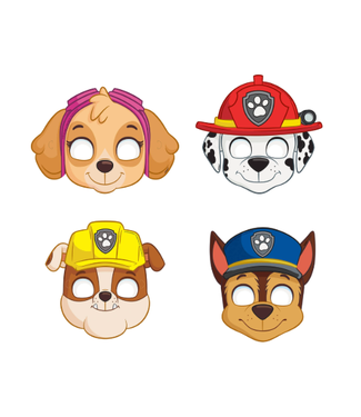 Unique Industries PAW Patrol Birthday Party Character Paper Masks, 8ct