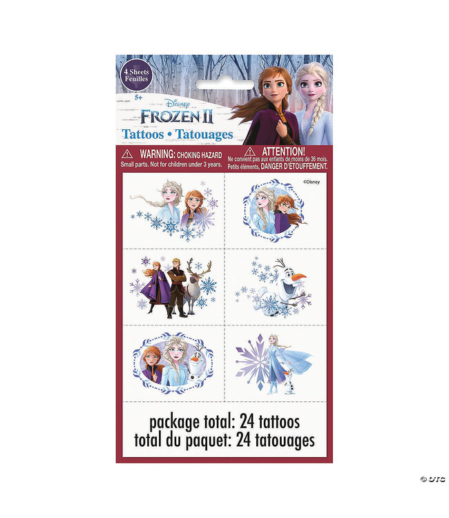 UNIQUE INDUSTRIES INC Disney’s Frozen II Temporary Tattoos - 24 Pc.