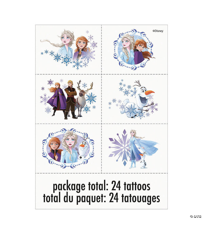 UNIQUE INDUSTRIES INC Disney’s Frozen II Temporary Tattoos - 24 Pc.