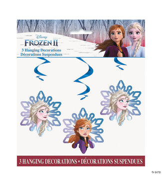 UNIQUE INDUSTRIES INC Disney’s Frozen II Hanging Swirl Decorations - 3 Pc