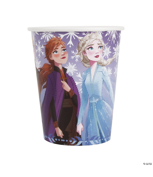 UNIQUE INDUSTRIES INC 9 oz. Disney’s Frozen II Elsa & Anna Disposable Paper Cups - 8 Ct