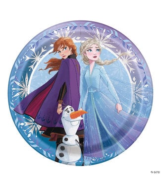 UNIQUE INDUSTRIES INC Disney’s Frozen II Party Elsa, Anna, Olaf Paper Dessert Plates - 8 Ct8CT 7in FROZEN II