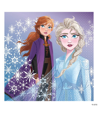 UNIQUE INDUSTRIES INC Disney’s Frozen II Elsa & Anna with Snowflakes Luncheon Napkins - 16 ct