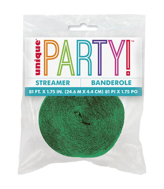 UNIQUE INDUSTRIES INC Streamers Emerald Green 81 ft