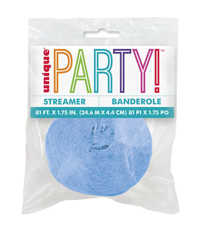 UNIQUE INDUSTRIES INC Streamers Baby Blue 81 ft