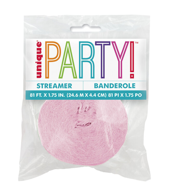 UNIQUE INDUSTRIES INC Streamers Pastel Pink 81 ft