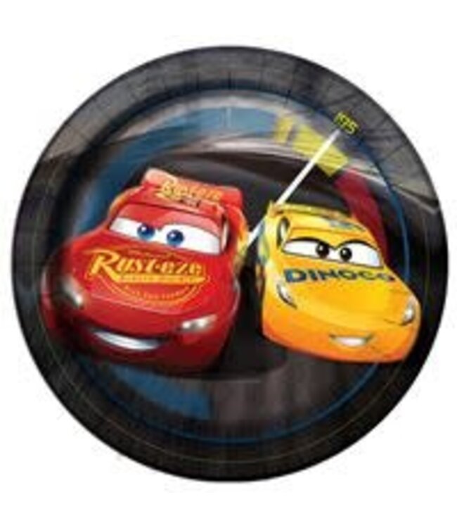 UNIQUE INDUSTRIES INC Cars 3 Dessert Plates-8ct