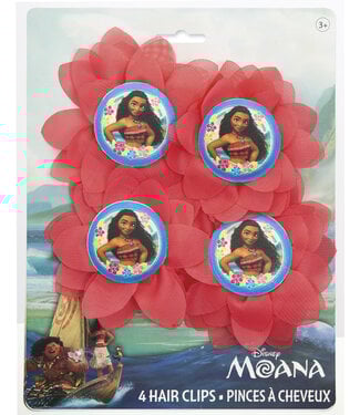 UNIQUE INDUSTRIES INC Moana Hair Clips-4ct