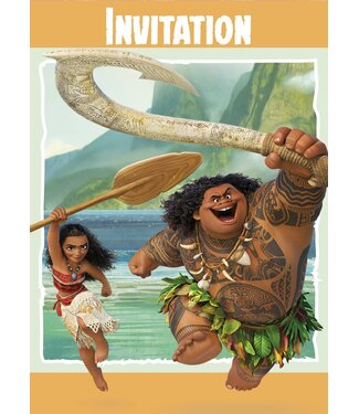 UNIQUE INDUSTRIES INC Moana Party Invitations-8ct