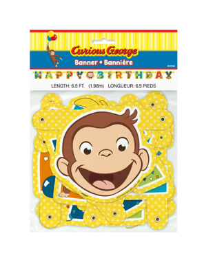 UNIQUE INDUSTRIES INC Curious George Banner-6ft