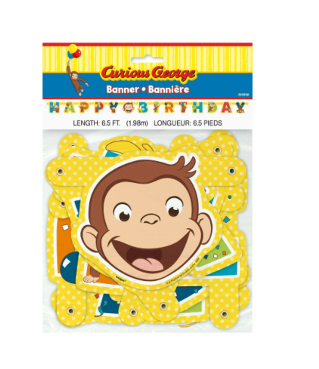 UNIQUE INDUSTRIES INC Curious George Banner-6ft