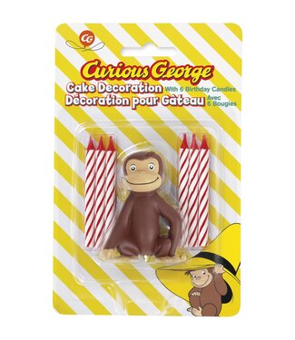 UNIQUE INDUSTRIES INC Curious George Cake Topper with 6 Candles