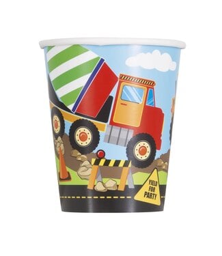 UNIQUE INDUSTRIES INC 9oz Construction Truck Birthday Party Cups (8ct)