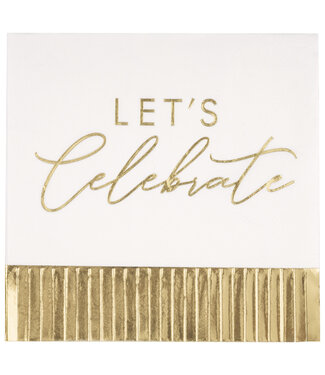 UNIQUE INDUSTRIES INC Gold Happy Birthday Luncheon Napkins-16ct