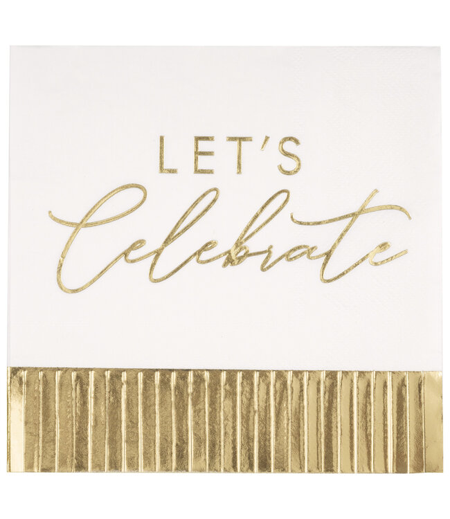 Gold Happy Birthday Luncheon Napkins-16ct
